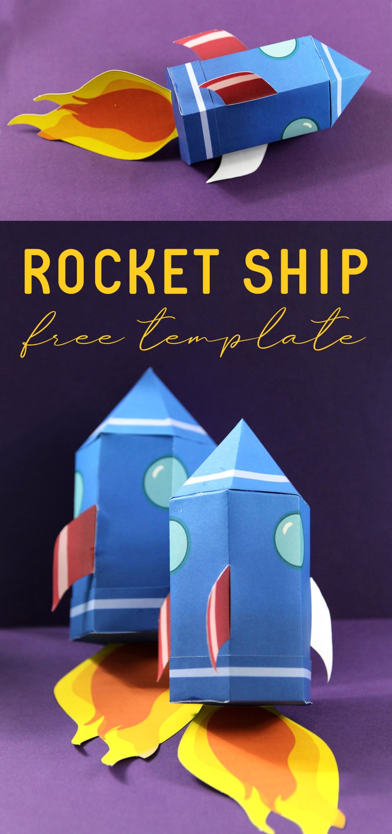 Paper Rocket Template For Favor Boxes Or Paper Toys 