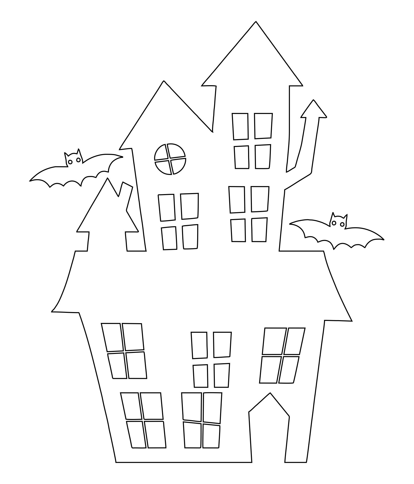 3d Haunted House Template Printable