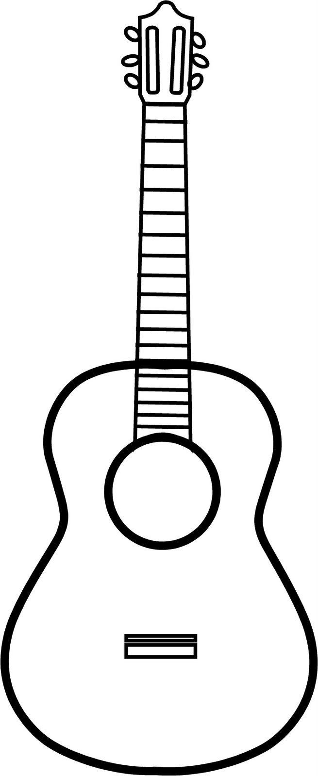 Printable Cut Out Guitar Template