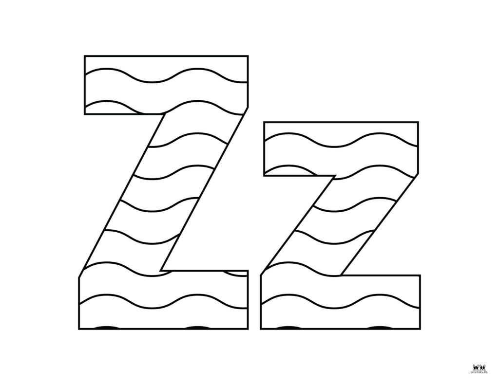 Letter Z Coloring Pages 15 FREE Pages Printabulls